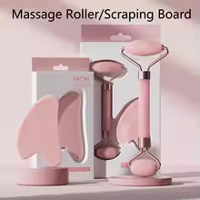 NOSRAC Sculpt & Glow Facial Roller & Gua Sha Set